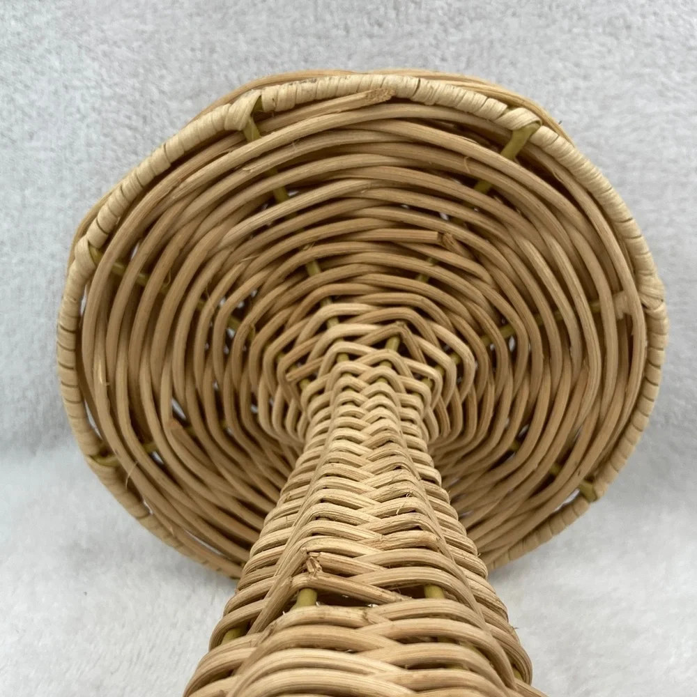 Woven Rattan Mushroom Decor 13.5”